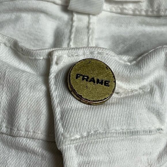 𝅺frame Le Skinny de Jeanne white distressed Crop size 26 - Picture 7 of 16